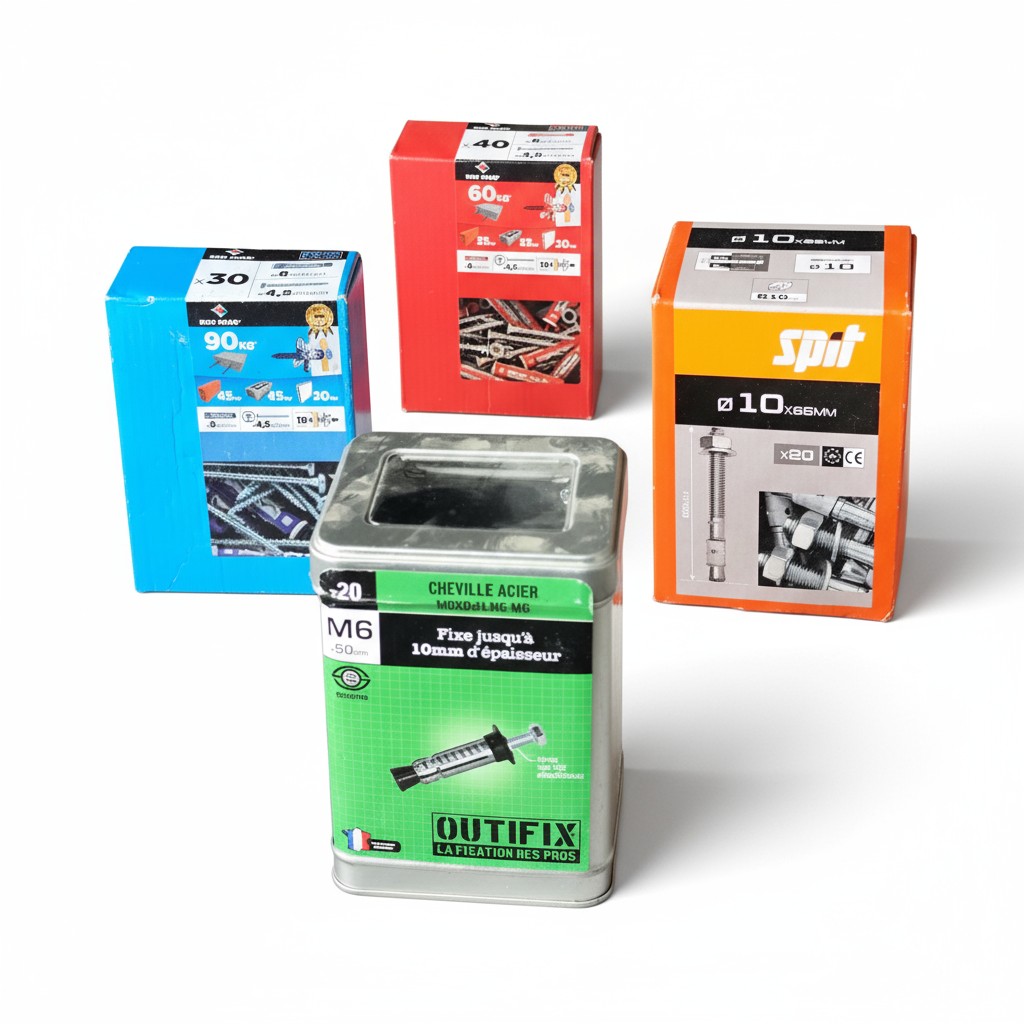 CHEVILLES-011 Boites chevilles et fixations